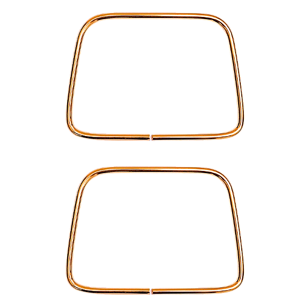 Alça para Bolsa em Metal Tipo Trapézio Dourada 2 Unidades