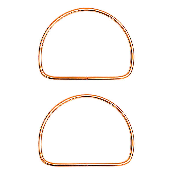 Alça para Bolsa em Metal Tipo Meia Lua Dourada 2 Unidades