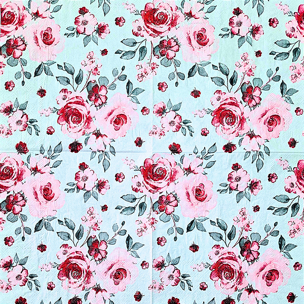Guardanapo para Decoupage 33x33 Rosas ao Amanhecer