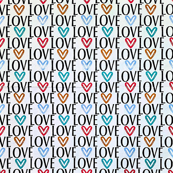 Guardanapo para Decoupage 33x33 Tema Love Infinito