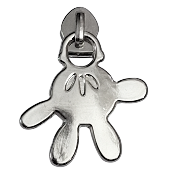 Cursor para Zíper Nº5 Mão do Mickey Prata
