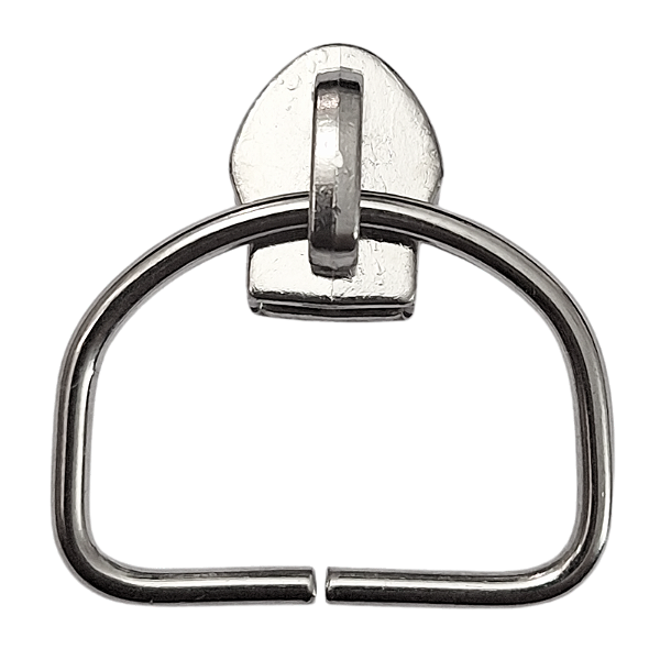 Cursor Para Zíper Nº5 Meia Argola 20mm Prata