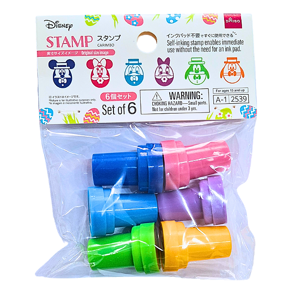 Carimbo Autotintado Tema Páscoa da Disney 6 Unidades