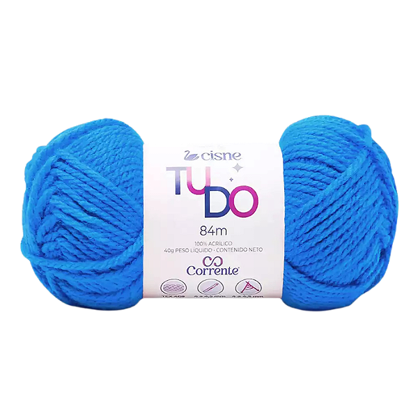 Novelo de Lã para Tricô Crochê 40g 84m Cisne Tudo Cor 10736 Coats