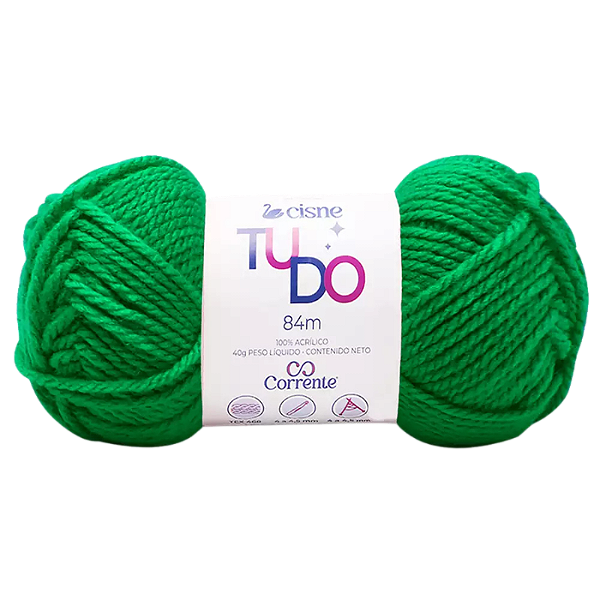 Novelo de Lã para Tricô Crochê 40g 84m Cisne Tudo Cor 755 Coats