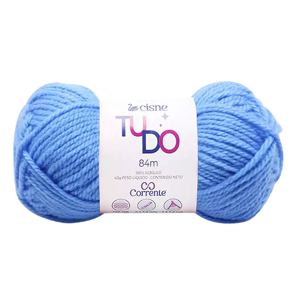 Novelo de Lã para Tricô Crochê 40g 84m Cisne Tudo Cor 602 Coats