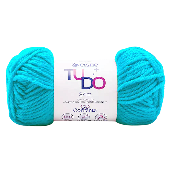 Novelo de Lã para Tricô Crochê 40g 84m Cisne Tudo Cor 6010 Coats