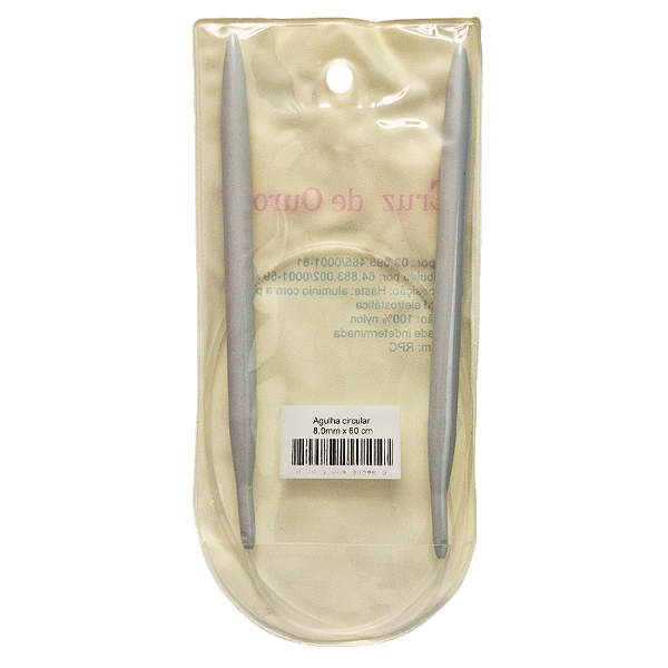 Agulha Circular 8.0mm 60cm Cruz de Ouro