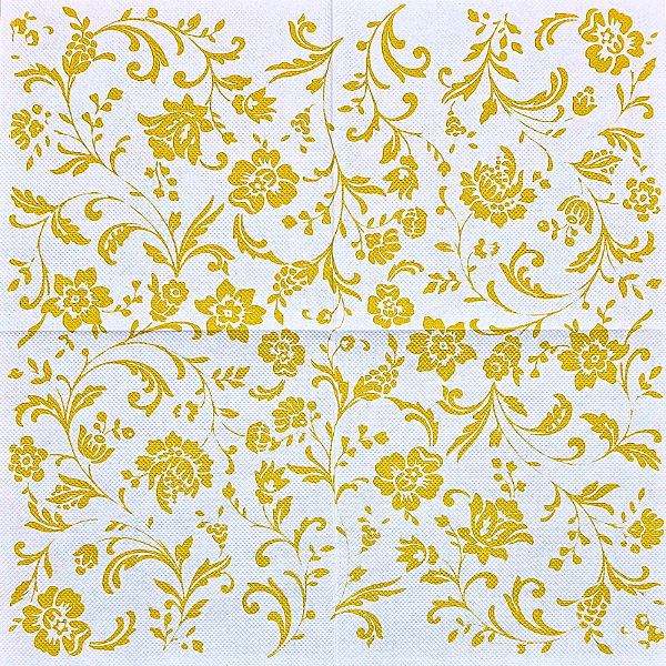 Guardanapo para Decoupage 33x33 Arabesco Floral Clássico Modelo 3