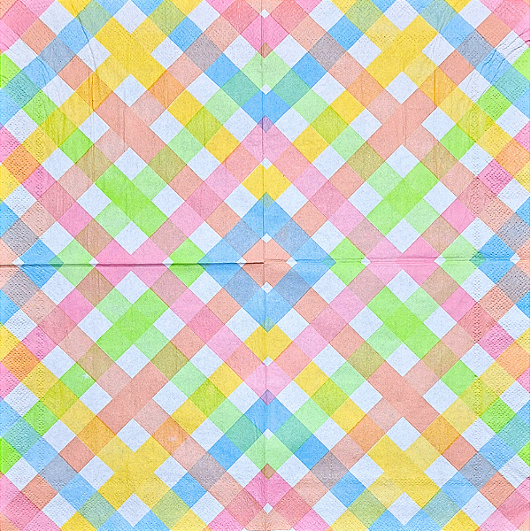 Guardanapo para Decoupage 33x33 Xadrez Tom Pastel