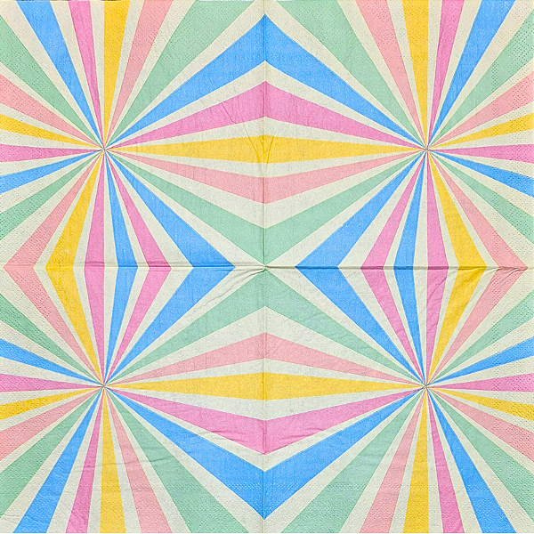 Guardanapo para Decoupage 33x33 Radial Vintage Tom Pastel
