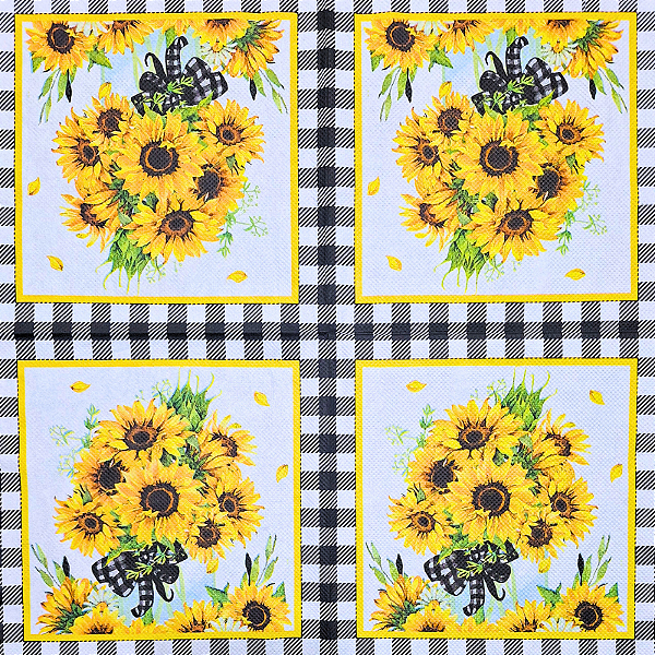 Guardanapo para Decoupage 33x33 Buquê de Girassóis