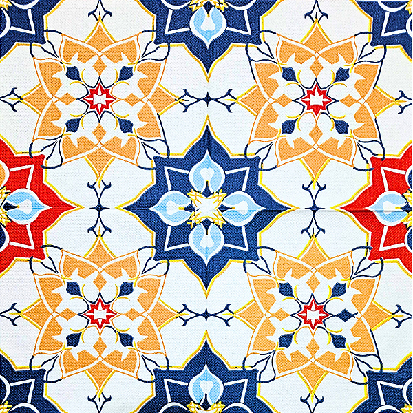 Guardanapo para Decoupage 33x33 Azulejo Mediterrâneo