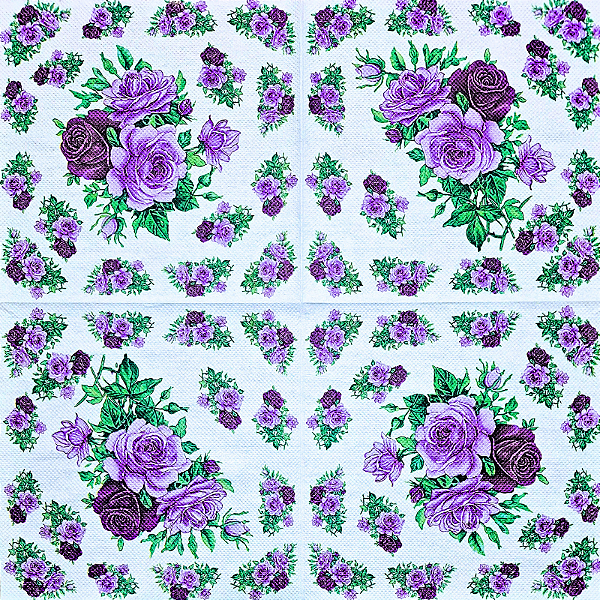 Guardanapo para Decoupage 33x33 Rosas Misteriosas
