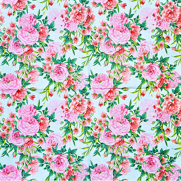 Guardanapo para Decoupage 33x33 Arranjo de Rosas