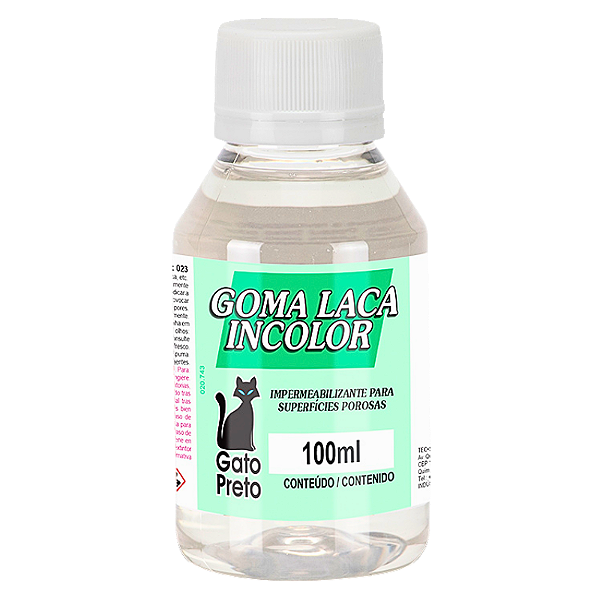Goma Laca 100ml Incolor Gato Preto