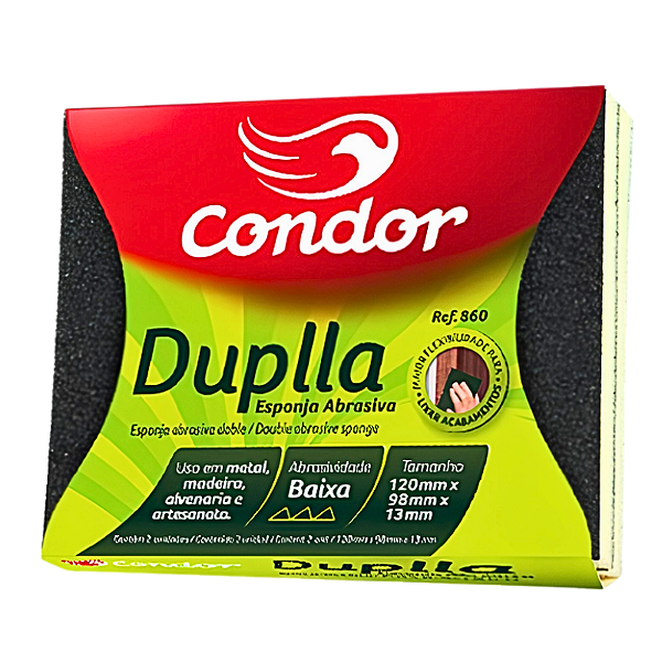 Esponja para Decoupage Duplla Baixa Abrasividade 2 Unidades Condor