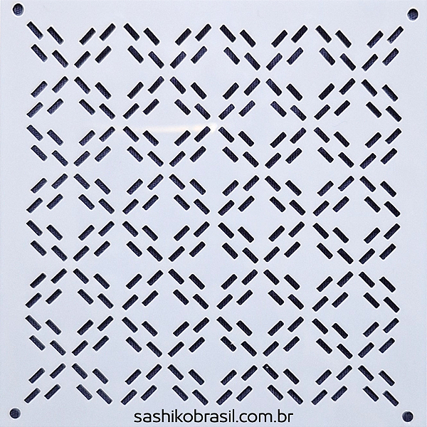 Gabarito para Bordado Sashiko 10cm x 10cm em Stencil Modelo 4