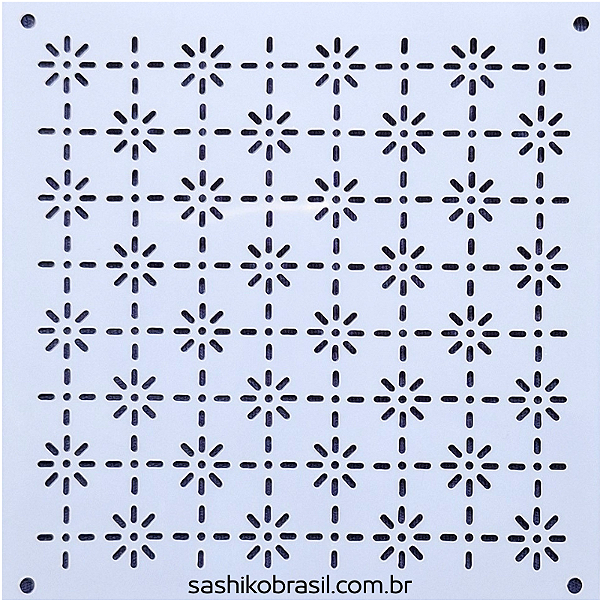Gabarito para Bordado Sashiko 10cm x 10cm em Stencil Modelo 5