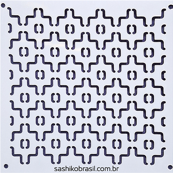 Gabarito para Bordado Sashiko 10cm x 10cm em Stencil Modelo 11