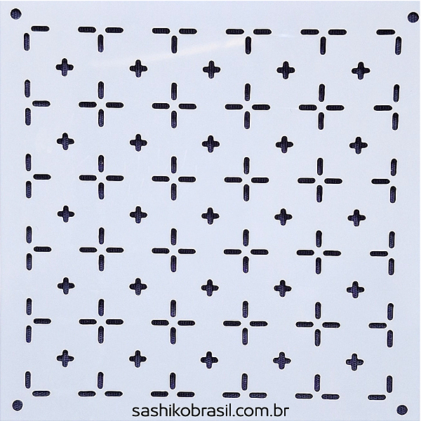 Gabarito para Bordado Sashiko 10cm x 10cm em Stencil Modelo 13