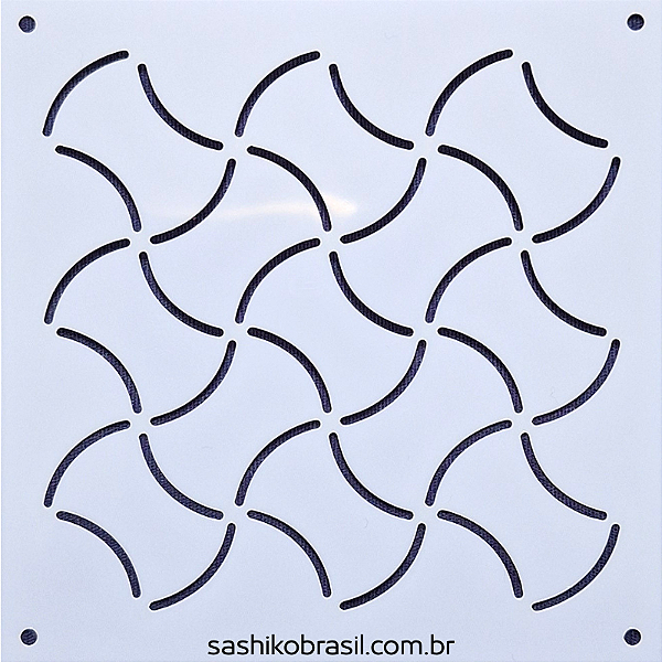 Gabarito para Bordado Sashiko 10cm x 10cm em Stencil Modelo 22