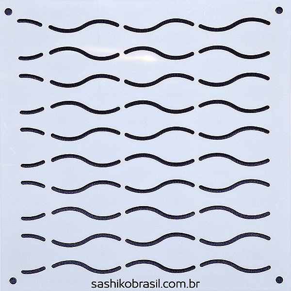Gabarito para Bordado Sashiko 10cm x 10cm em Stencil Modelo 24