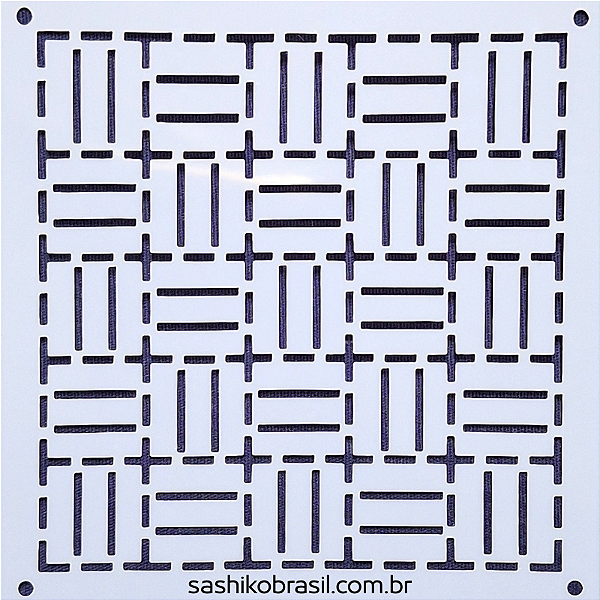 Gabarito para Bordado Sashiko 10cm x 10cm em Stencil Modelo 26