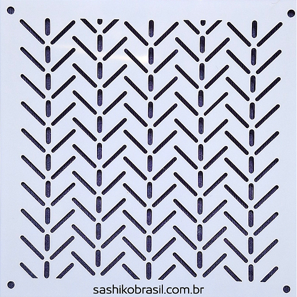 Gabarito para Bordado Sashiko 10cm x 10cm em Stencil Modelo 27