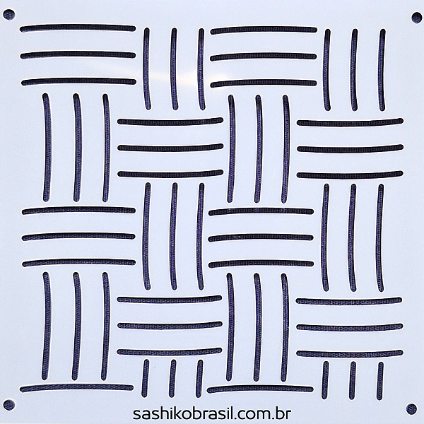 Gabarito para Bordado Sashiko 10cm x 10cm em Stencil Modelo 28