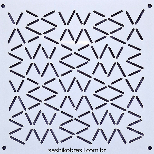 Gabarito para Bordado Sashiko 10cm x 10cm em Stencil Modelo 29