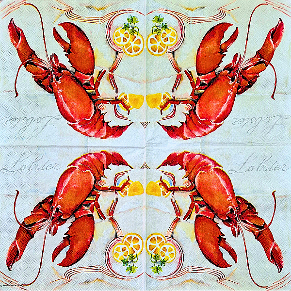 Guardanapo para Decoupage 33x33 Lagosta