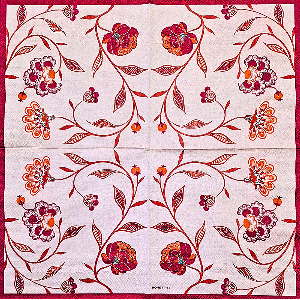 Guardanapo para Decoupage 33x33 Floral Elegante