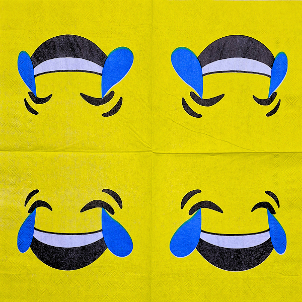 Guardanapo para Decoupage 33x33 Emoji Chorando de Rir