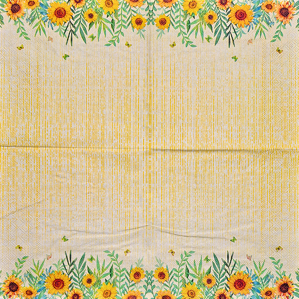 Guardanapo para Decoupage 33x33 Girassóis na Alvorada