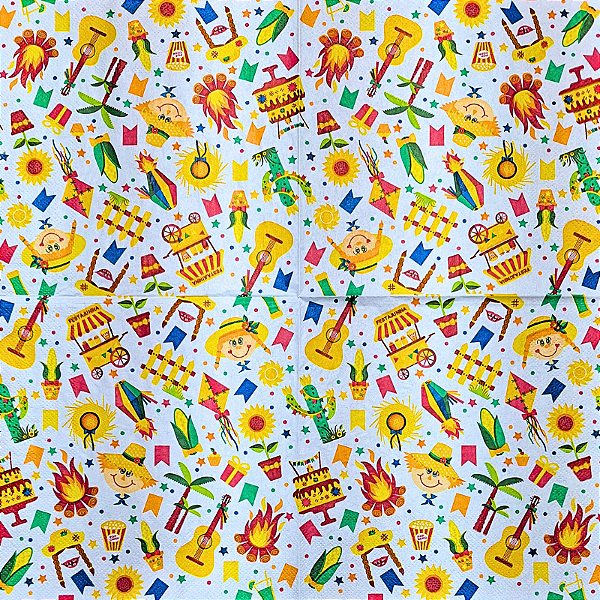 Guardanapo para Decoupage 33x33 Tema Festa Junina Modelo 5