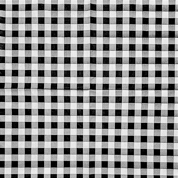 Guardanapo para Decoupage 33x33 Xadrez Grande Preto e Branco