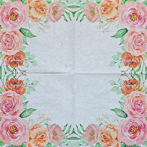 Guardanapo para Decoupage 33x33 Floral Aquarelado