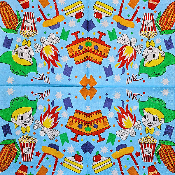 Guardanapo para Decoupage 33x33 Tema Festa Junina Modelo 6