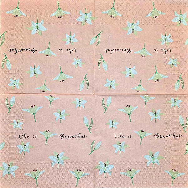 Guardanapo para Decoupage 33x33 Floral Life is Beautiful