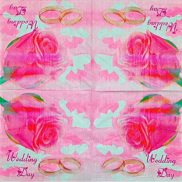 Guardanapo para Decoupage 33x33 Wedding Day