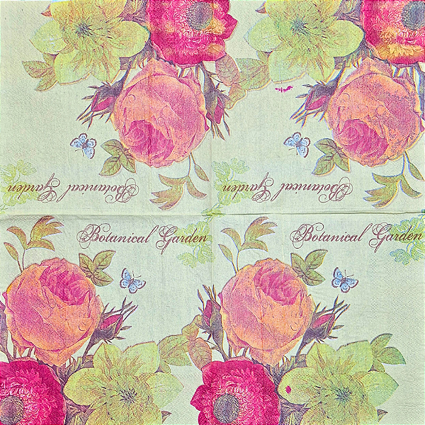 Guardanapo para Decoupage 33x33 Botanical Garden