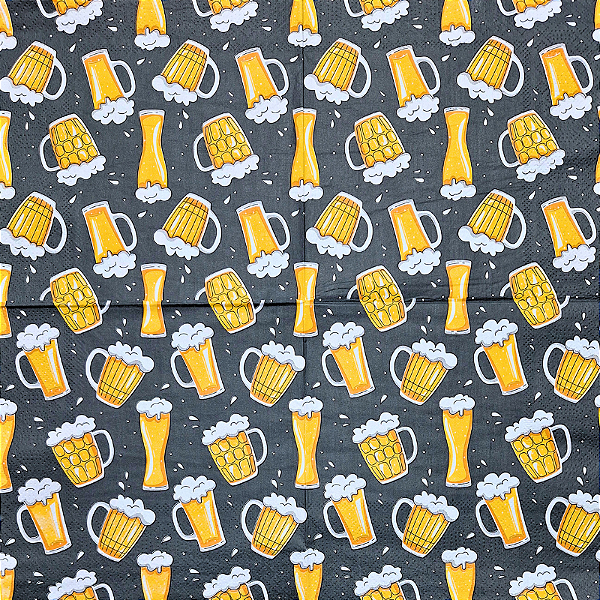 Guardanapo para Decoupage 33x33 Cervejas
