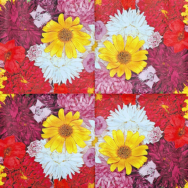 Guardanapo para Decoupage 33x33 Floral Exuberante