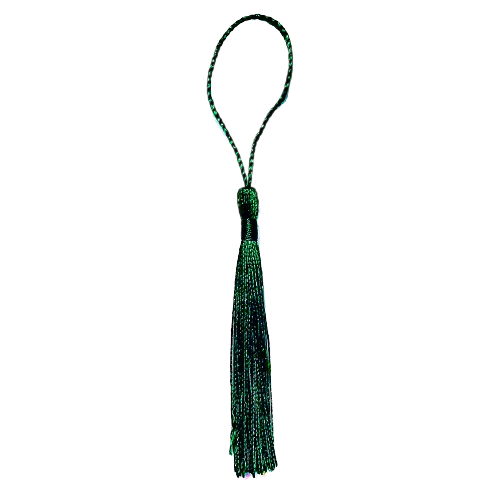 Tassel de Seda para Artesanato 13cm 3 Unidades Verde Escuro