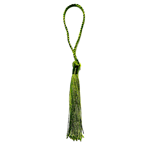 Tassel de Seda para Artesanato 13cm 3 Unidades Verde