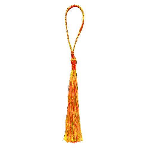 Tassel de Seda para Artesanato 13cm 3 Unidades Amarelo