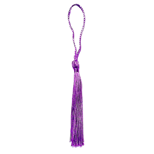 Tassel de Seda para Artesanato 13cm 3 Unidades Lilás
