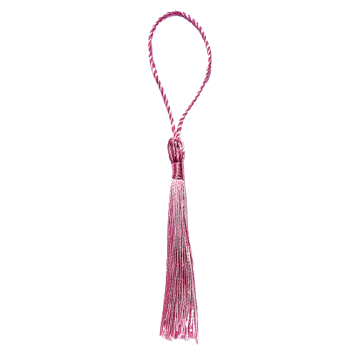 Tassel de Seda para Artesanato 13cm 3 Unidades Rosa