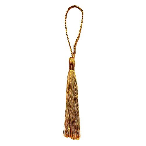Tassel de Seda para Artesanato 13cm 3 Unidades Dourado